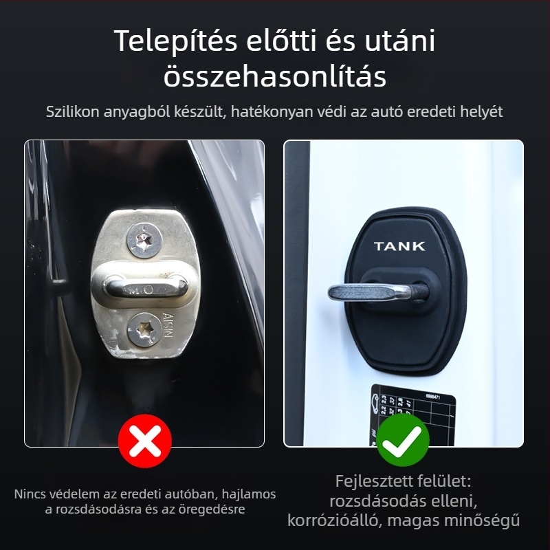 Szilikonból készült anti‑ütközés ajtózárvédő – ütéscsillapító védőburkolat, Kawai Wolf
