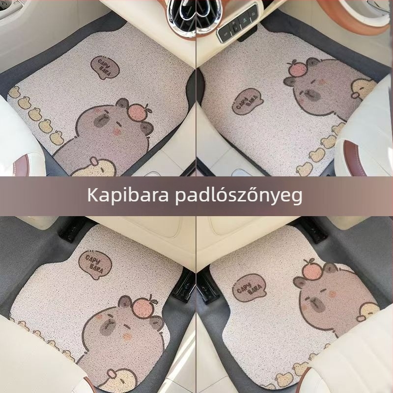 PVC univerzális autópadló-mat medve karikatúra mintával, vágható, csúszásmentes és könnyen tisztítható