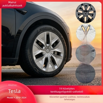 Tesla Model Y hubcap csillag mintázattal, teljes fedés, anti-scratch, ABS+PC, kompatibilis 2019-2024