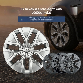 Tesla Model Y hubcap csillag mintázattal, teljes fedés, anti-scratch, ABS+PC, kompatibilis 2019-2024