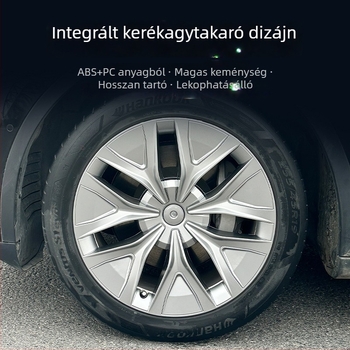 Tesla Model Y hubcap csillag mintázattal, teljes fedés, anti-scratch, ABS+PC, kompatibilis 2019-2024