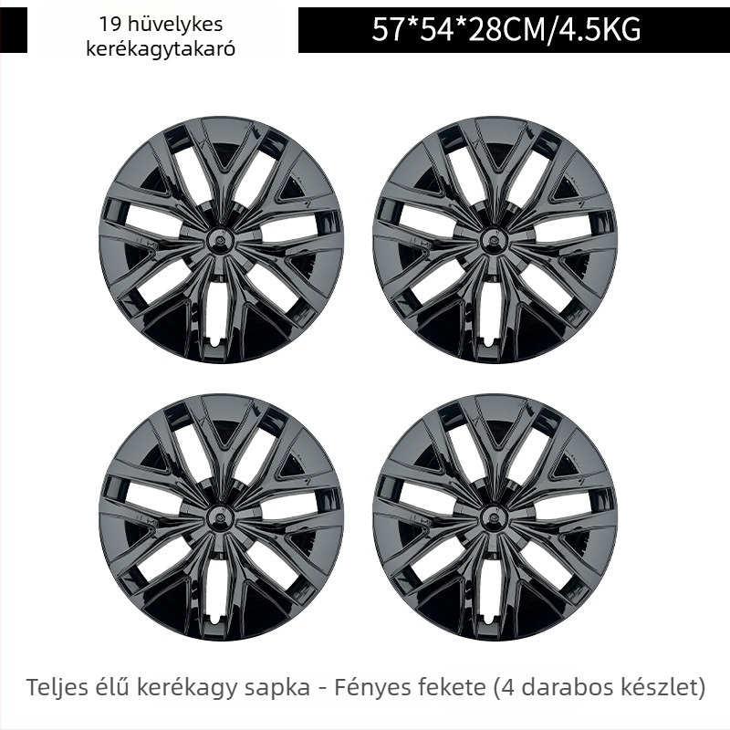 Tesla Model Y hubcap csillag mintázattal, teljes fedés, anti-scratch, ABS+PC, kompatibilis 2019-2024