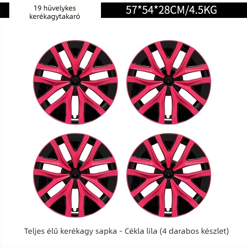 Tesla Model Y hubcap csillag mintázattal, teljes fedés, anti-scratch, ABS+PC, kompatibilis 2019-2024