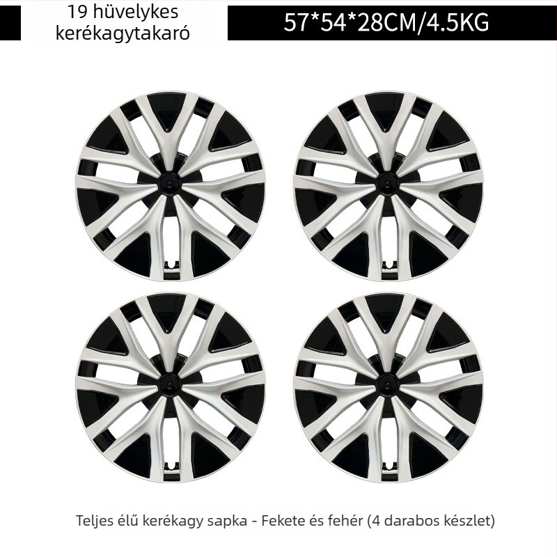 Tesla Model Y hubcap csillag mintázattal, teljes fedés, anti-scratch, ABS+PC, kompatibilis 2019-2024
