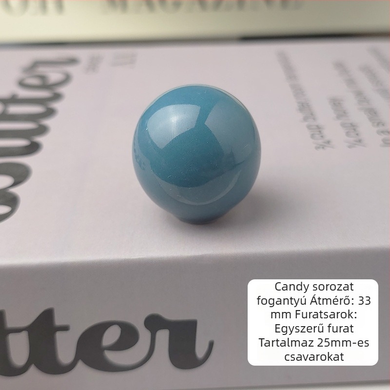 Gardrób fogantyú kerámiából - egylyukas, Candy színű, fényes felület, testreszabás elérhető