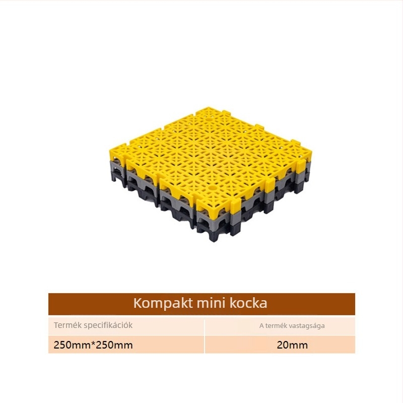 Interlocking műanyag padlómat autómosókhoz drenázsmodullal, hidrofob, négyzet alakú PVC padlómat