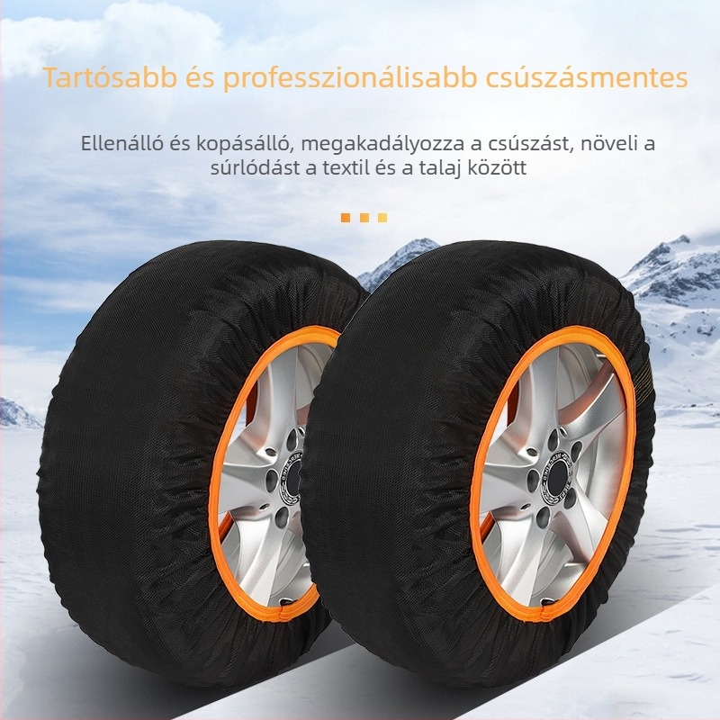 Minden modellhez készült csúszásmentes gumi zoknik – téli gumi védelem, tömeg 900–1200, testreszabható feldolgozás