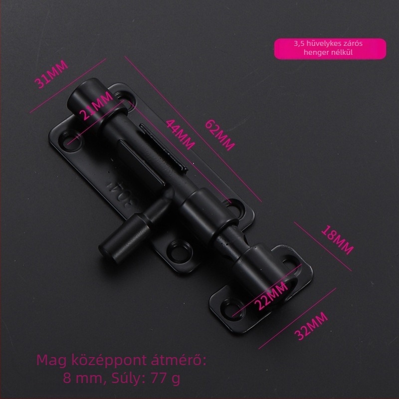 304 rozsdamentes acél ajtócsapó zár fa ajtókhoz és ablakokhoz, felületre szerelt, pillangózár, balra/jobbra