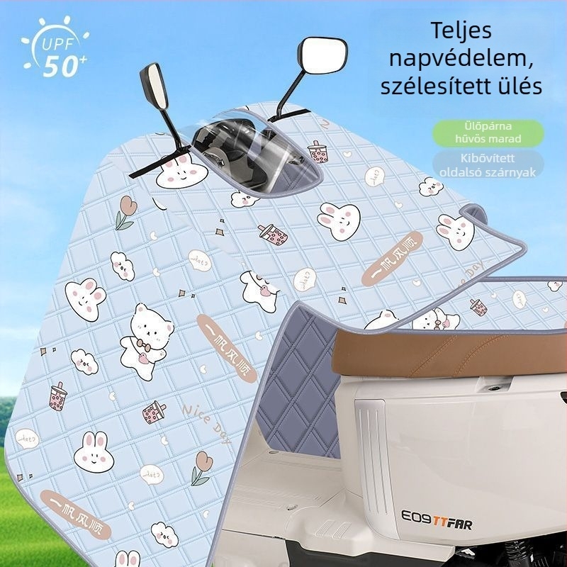 Elektronikus robogóhoz szélvédő takaró – teljes lefedés, vékony kialakítás, UV- és szélvédelmi védelem, műanyag anyag, nem vízálló