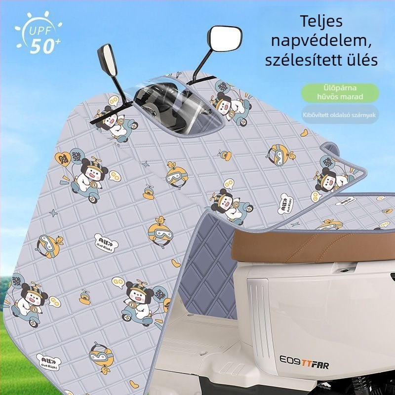 Elektronikus robogóhoz szélvédő takaró – teljes lefedés, vékony kialakítás, UV- és szélvédelmi védelem, műanyag anyag, nem vízálló