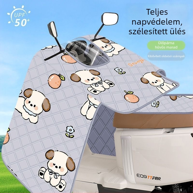 Elektronikus robogóhoz szélvédő takaró – teljes lefedés, vékony kialakítás, UV- és szélvédelmi védelem, műanyag anyag, nem vízálló