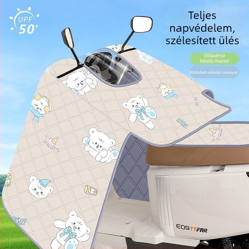 Elektronikus robogóhoz szélvédő takaró – teljes lefedés, vékony kialakítás, UV- és szélvédelmi védelem, műanyag anyag, nem vízálló