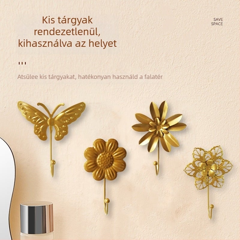 Chidan egyedi falra szerelhető fogas, vasból, modern minimalista stílus, teherbírás 3–5 kg