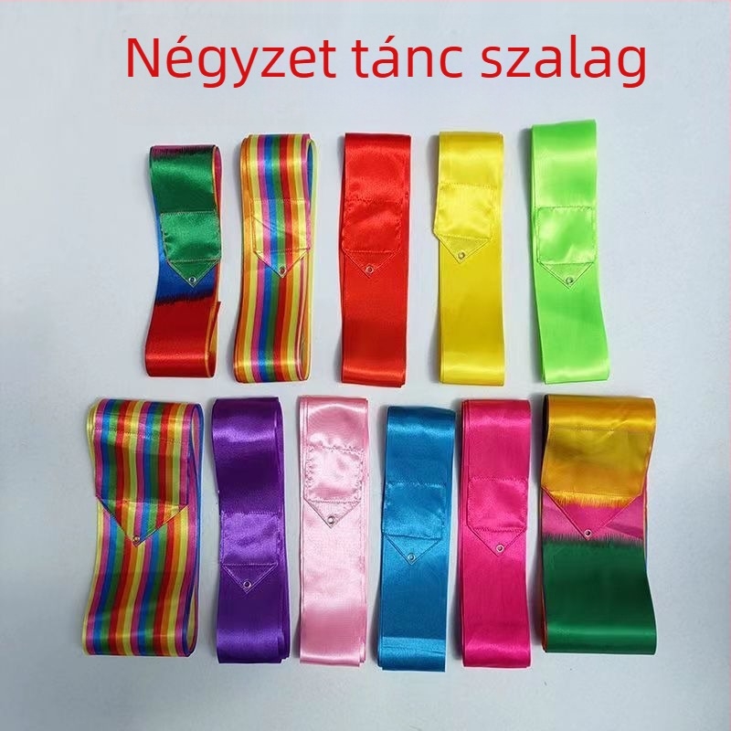 Gimnasztika szalag teleszkópos rozsdamentes acél rúdhoz, selyemszalag, vas emelőgyűrű, kültéri használatra, modell 01, eredet Zhejiang