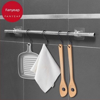 Fan yi Öntapadós függönyrúdtartó - műanyag, egykaros, modern minimalizmus