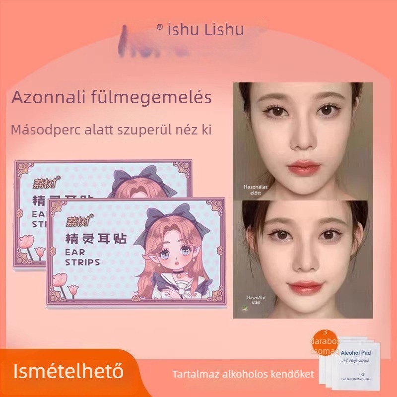 Lishu Elffül Protézis Készlet — diszkrét fül formázó ragasztó és korrekció mindennapi használatra