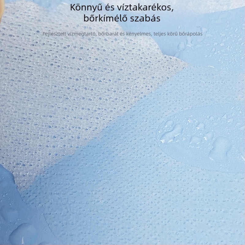 Egyszer használatos szemmaszk papírból, szatén–pamut alapú, SPA nedves kompresszióhoz, bőrápoláshoz, 100 db/csomag