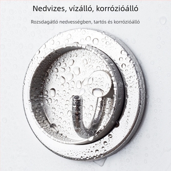 304 rozsdamentes acél ajtókampó, fúrás nélküli szerelés, teherbírás, polírozott felület, bejárathoz
