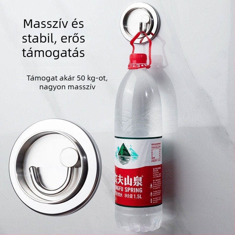304 rozsdamentes acél ajtókampó, fúrás nélküli szerelés, teherbírás, polírozott felület, bejárathoz