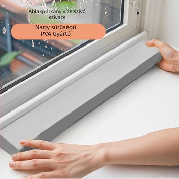 Háztartási abszorbens szivacscsík ablakokhoz, PVA-alapú (90% PVA, 10% PET), öntapadó, modern minimalista stílus, vízbarrier a falakon és a munkalapon