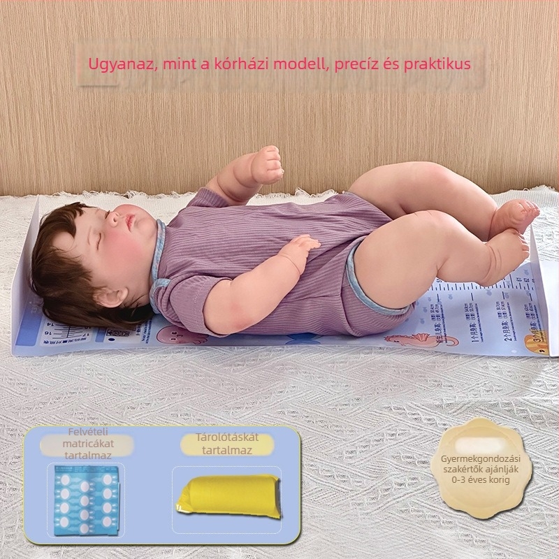 Újszülött magasság- diagram falikép, vízálló PVC, aranyos állatok mintával, teljes hosszúságú