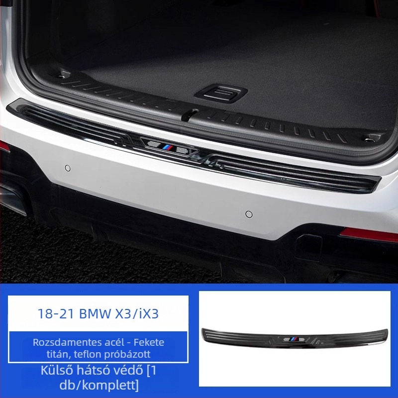 BMW X3 2018–2024 ajtó küszöb díszléc és hátsó csomagtartó védőcsík készlet | SNBLO | Személyre szabott feldolgozás: Igen