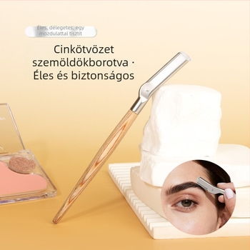 Szemöldökborotva kezdőknek mikrovédőhálóval, cserélhető élekkel, hordozható szépségápoló eszköz – Modell G07, cinkötvözetből