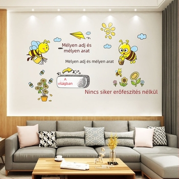 Fali matrica – Cartoon/Anime minta, PVC anyag, vízálló, sík falidekor, nappali és hálószoba