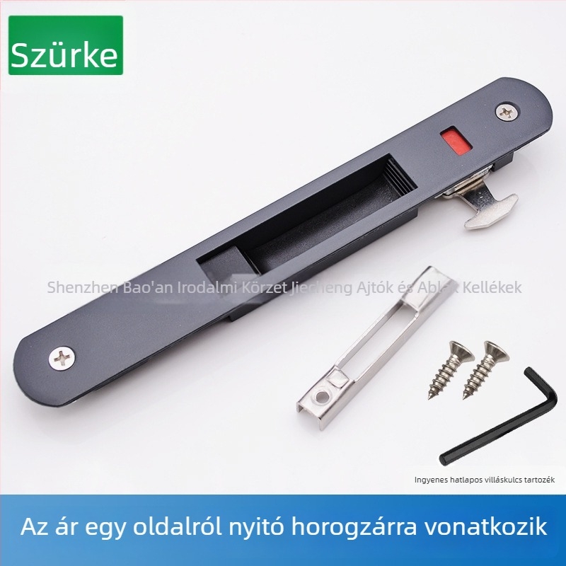 Toló-húzó kampózár, egyoldalas modell, rozsdamentes acélból, Dingpu, alkalmas alumínium tolóajtókhoz és ablakokhoz, modern stílus