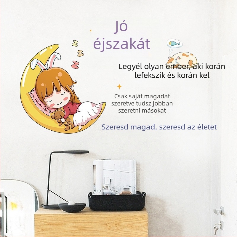 PVC falikép - Rajzfilm/Animációs minta, Inspiráló stílus, Vízálló, Tanuló térhez