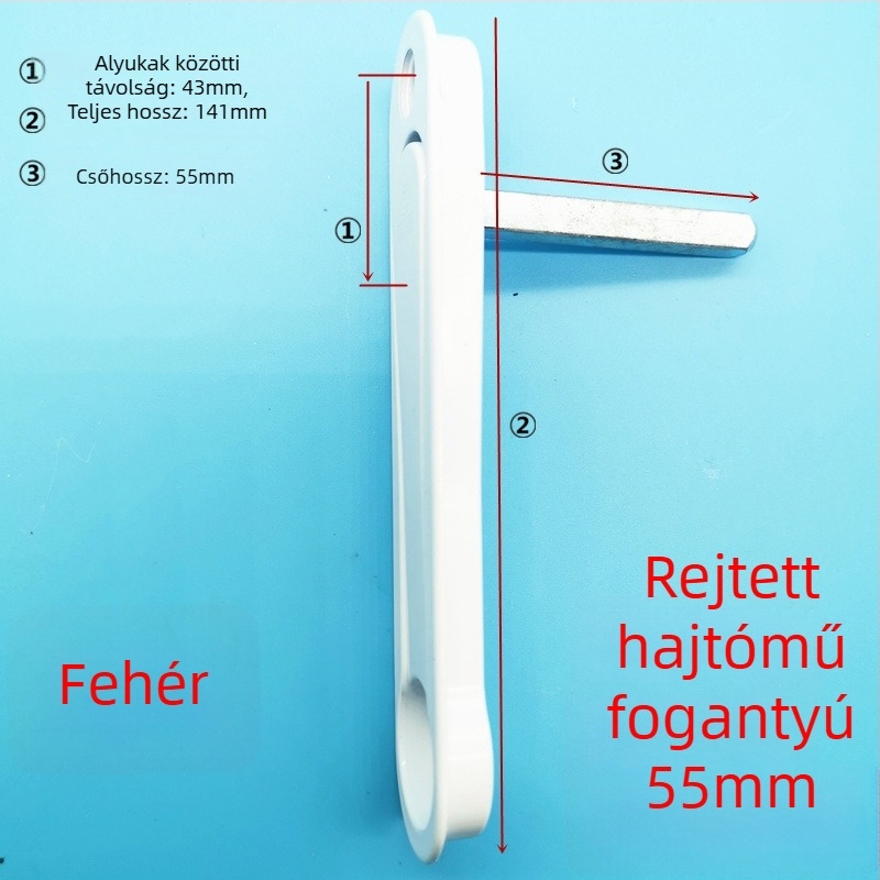 ablak- és ajtónyél, alacsony profilú rejtett fogó kulcsos hajtással, cinkötvözet DGYCZS-1, Zero Beyond, modern minimalista stílus