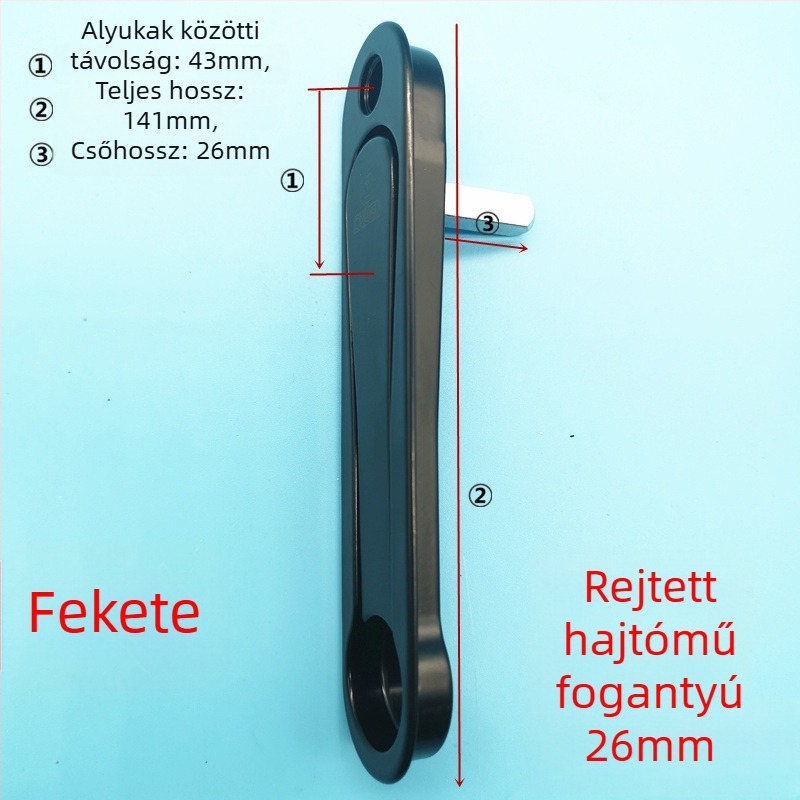 ablak- és ajtónyél, alacsony profilú rejtett fogó kulcsos hajtással, cinkötvözet DGYCZS-1, Zero Beyond, modern minimalista stílus