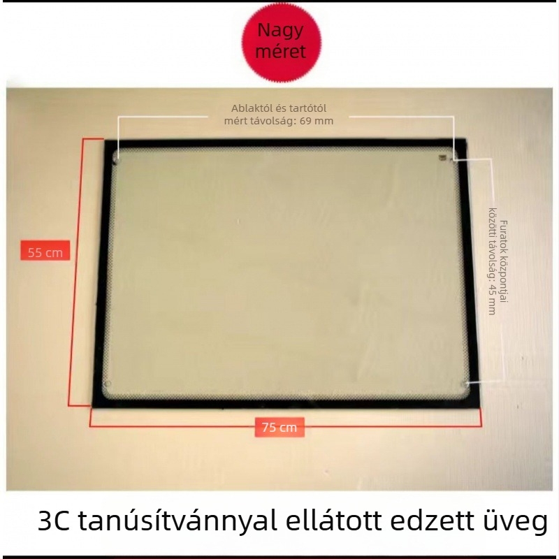 Első szélvédő motorkerékpár-triciklire, edzett üveg