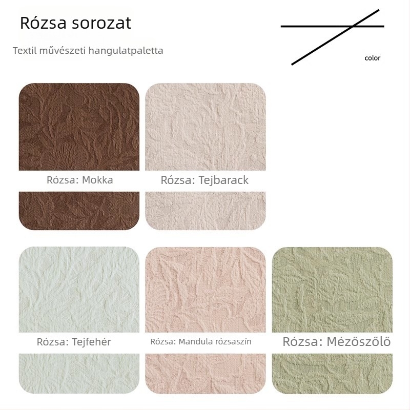 Chenille Jacquard függöny francia retro stílusban, magas árnyékolás (70–90%), kész