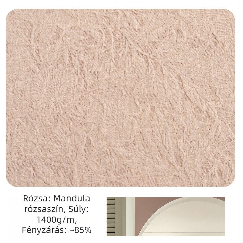 Chenille Jacquard függöny francia retro stílusban, magas árnyékolás (70–90%), kész