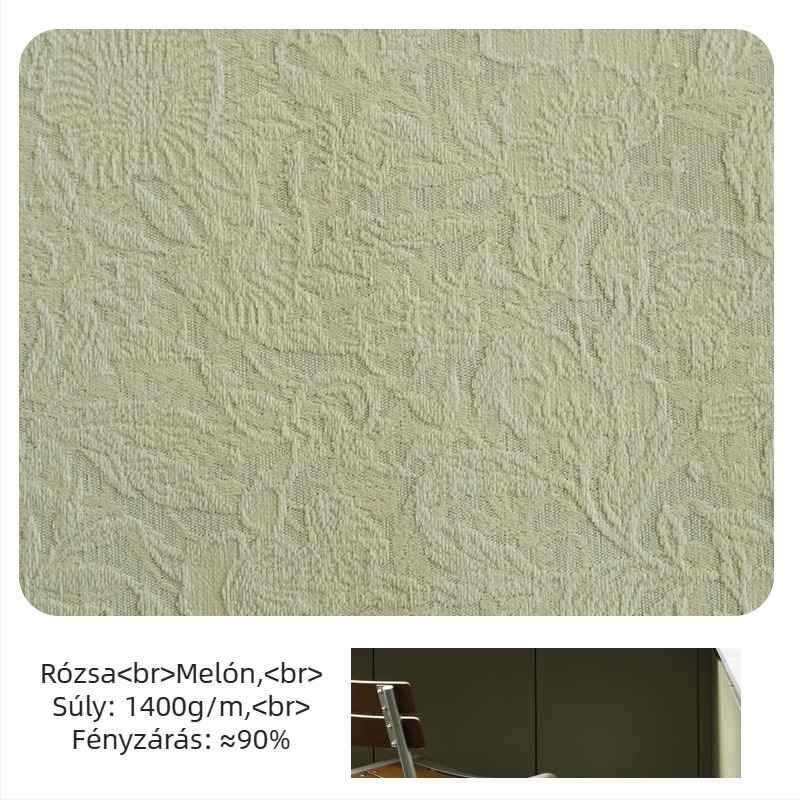 Chenille Jacquard függöny francia retro stílusban, magas árnyékolás (70–90%), kész
