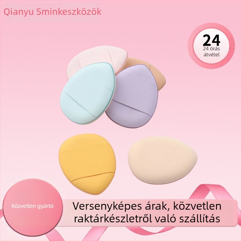 Száraz és nedves kettős használatú púderpuff, csepp alakú, hidrofíliás latexmentes anyag