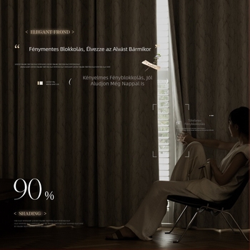 Francia stílusú Chenille Jacquard függöny 70–90% sötétítéssel, hálószoba és nappali számára, elegáns szürke árnyalat