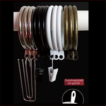 Fából készült függönygyűrűk klipekkel — csendes függőgyűrűk, római stílusú kör alakú akasztók, modern minimalist dizájn