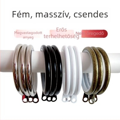 Fából készült függönygyűrűk klipekkel — csendes függőgyűrűk, római stílusú kör alakú akasztók, modern minimalist dizájn