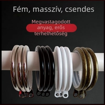 Fából készült függönygyűrűk klipekkel — csendes függőgyűrűk, római stílusú kör alakú akasztók, modern minimalist dizájn