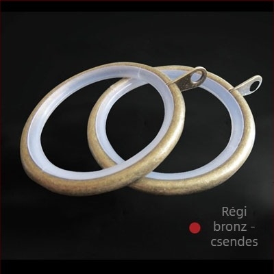 Fából készült függönygyűrűk klipekkel — csendes függőgyűrűk, római stílusú kör alakú akasztók, modern minimalist dizájn