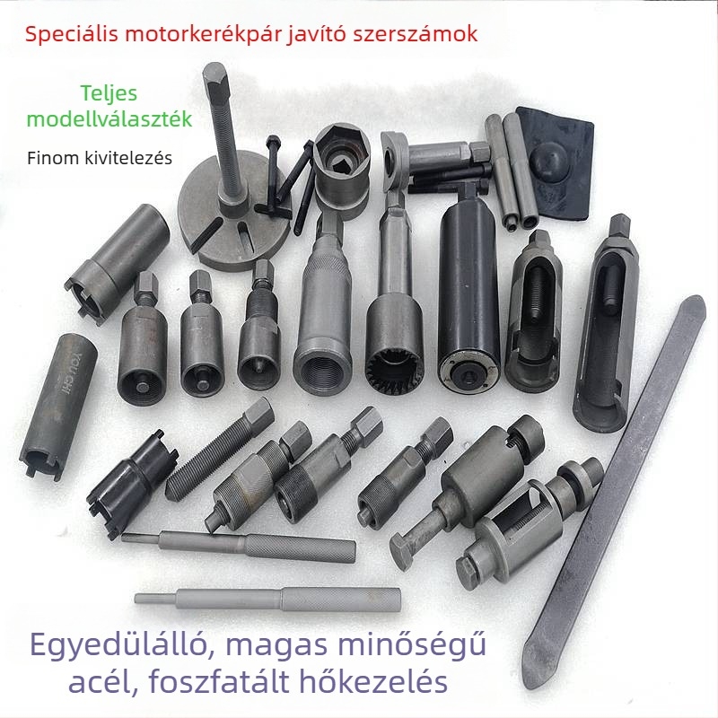 Motorker javító szerszámkészlet — szeleptű eszközök, rotor/forgóhenger eltávolító kulcs, mágnes húzó hüvely (Model 50/70/100/125/150/250)