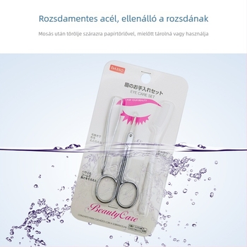 Daiso szemöldök eszköz készlet - rozsdamentes acél, szemöldök olló, fésű, szemöldök ecset, csipesz