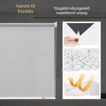 Elektromos szélálló roló ablakhoz – Beltéri roló, importált szövet, Márka Senhaiwen, Modell Senhai1218, Modern Minimalista Stílus