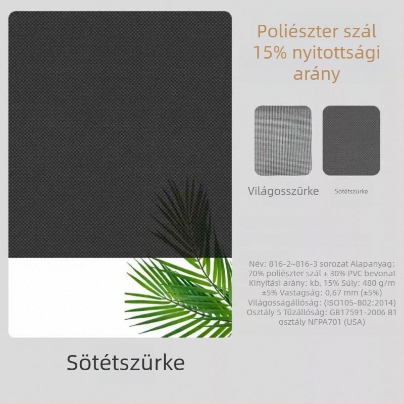 Elektromos szélálló roló ablakhoz – Beltéri roló, importált szövet, Márka Senhaiwen, Modell Senhai1218, Modern Minimalista Stílus