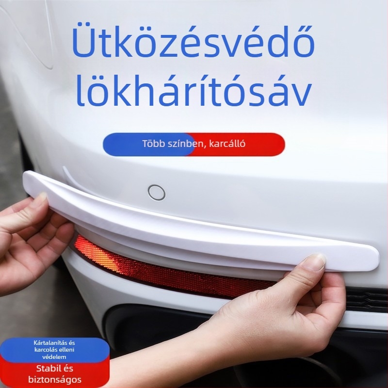 Univerzális PVC ütközésgátló csík első és hátsó lökhárítóhoz, karcolásvédő, szénszálas mintázat