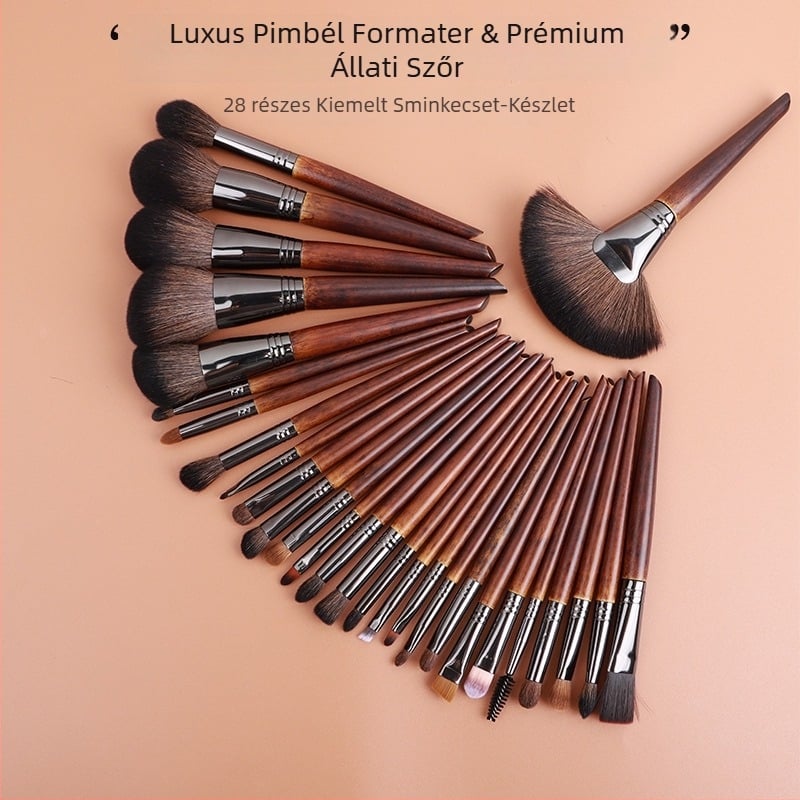 28-darabos sminkecset készlet, professzionális minőség, teljes készlet vegyes bőrtípushoz, 3 éves élettartam