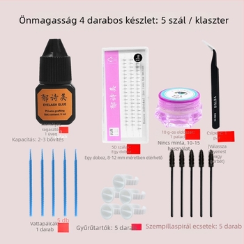 Kezdőknek szánt hamis szempillák készlet, önfelhelyező ragasztóval és természetes szempilla kiegészítő eszközökkel, Yu Shimei márka, nettó tartalom 5 g, csomagolás 100 darab