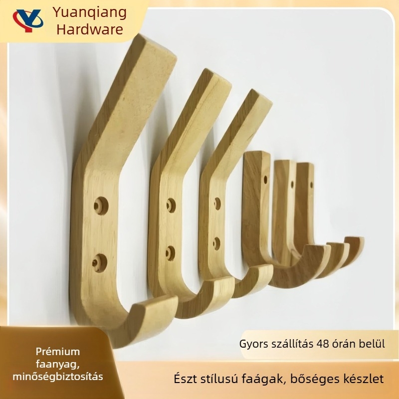 J-alakú, európai stílusú falifogas, Beech faanyag, lakkozott felület, modell HK043
